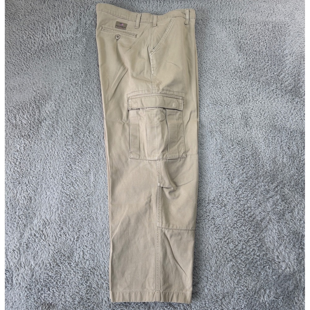Vintage Y2K Polo Jeans Ralph Lauren Khaki Wide Leg Freighter Cargo Pants 36x29 - Picture 3 of 10